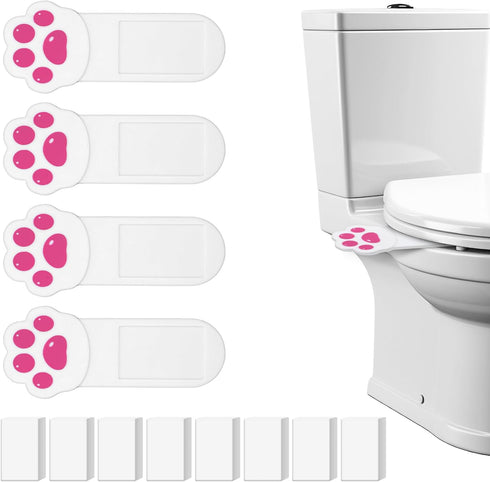 Yuanchu 4Pcs Toilet Seat Lifter, Self Adhesive Toilet Lid Cover Lifter Toilet Seat