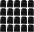 30pcs Black Square Furniture Leg Plugs Tube Bungs End Caps 15x15mm for