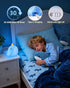 30-Min Fuloon Narwhal Night Light with Whale Shape, Squishy Silicone Kids Lamp, Safe & Soothing Touch Control for Kids