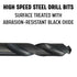Drill America 1/4" High Speed Steel Heavy Duty Split Point Stub Drill Bit (Pack of 12), D/AST Series