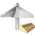 60 Degree Extra Large Chamfer Router Bit,1/2" Shank,1-3/4" Cutting Depth,1" Cutting Length