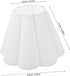 Unomor Fabric Scalloped Lampshade Replacement for Table Floor Wall Lamps Rustic Cloth Light Cover with Soft Diffused