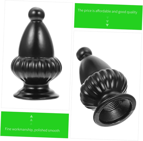 NUOBESTY 2-Pack Lamp Shade Finial Knob Heavy Duty Horn Bracket Decor for Table and Floor Lamps Compatible Standard Harp