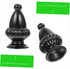NUOBESTY 2-Pack Lamp Shade Finial Knob Heavy Duty Horn Bracket Decor for Table and Floor Lamps Compatible Standard Harp