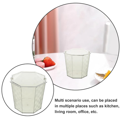 Countertop BESPORTBLE Mini Trash Can with Swing Lid Compact Lightweight Desktop Waste Bin for Office Kitchen Bathroom