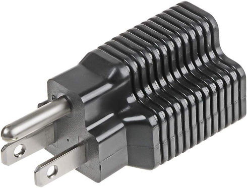 NEMA 5-15P to 5-15/20R Adapter,15 Amp Household Plug to 20 Amp T-Blade Female Adapter,15 Amp Male to 20 Amp Female Plug Outlet 3 Prong Household T-Blade Adapter(1 Pack)