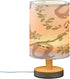 ALAZA Sloth Leaf Pattern Bedside Table Lamp with USB Port for Bedroom Nightstand Lamps Night Light Linen Fabric Shade