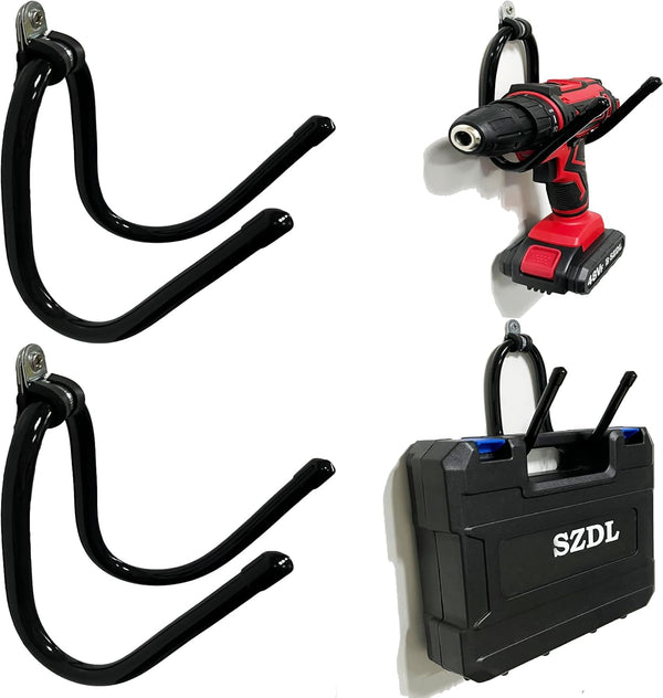 Pmsanzay Power Tool Organizer, 2 Pack Heavy Duty Drill Holder Wall Mount Hangers for Garage Organization