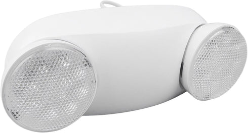 LED Emergency Light Fixtures with 2 Heads, 1800mAh Battery, US Plug, Adjustable Lamp Heads for Entry Exit Emergency