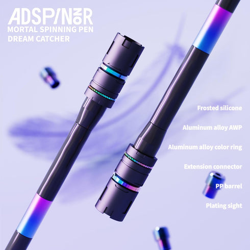 Spinning Pen by Mr.NOPE - Mortal Series Limited Color Version (Black) Professional Fidget for Tricks, Long, Weighted