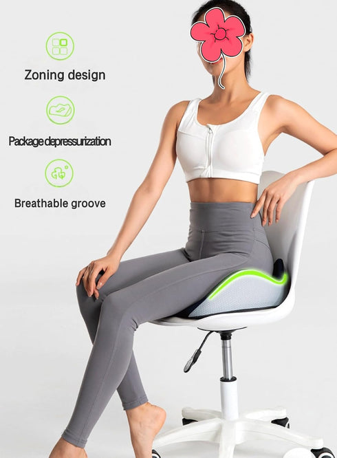 MGEMJMJ Memory Foam Seat Chair Cushion, Comfortable and Breathable Seat Cushion for Office Chair, Ergonomic Large Seat