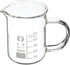 PATIKIL 50ml Glass Beaker with Handle, 3.3 Borosilicate Glass Graduated Measuring Cups with Spout for Kitchen Lab
