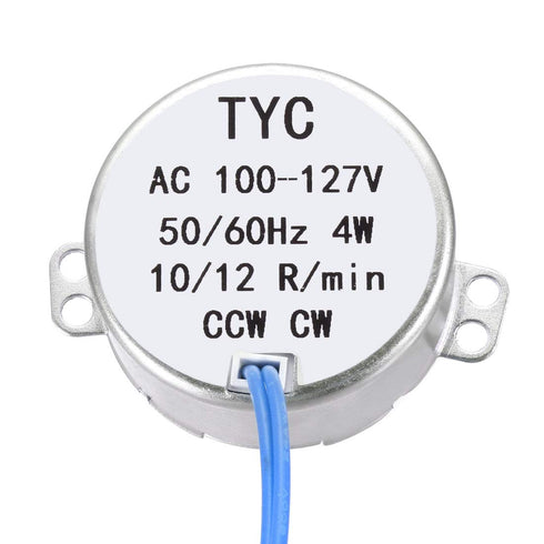 uxcell Synchronous Motor AC 100-127V 10-12RPM 50-60Hz CCW/CW 4W D Shaft