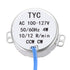 uxcell Synchronous Motor AC 100-127V 10-12RPM 50-60Hz CCW/CW 4W D Shaft