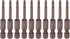 10 Pcs T10 Torx Bit 1/4" Hex Shank, 2" Length Magnetic Security Star Screwdriver Power Tool, Red