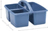 Teacher Created Resources Slate Blue Portable Plastic Storage Caddy 6-Pack, 3 Compartments for Classrooms, Kids Room,