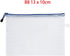 Unifizz B8 Plastic Wallets Folder, Zip Lock Bags, Waterproof Clear Mesh Zipper Pouch Document Bag, White