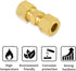 MuHize Compression Tube Fitting, Upgraded 3/16" High Pressure Compression Union, Pack of 8 for Industrial Use