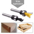 Mesee 2Pcs Dovetail Joint Bearing Router Bits, 1/4 Inch Shank for Woodworking Milling Cutter Tools