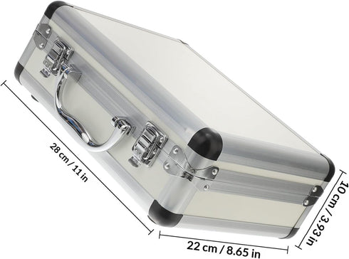 280x220x100mm Toolbox Kisangel Portable Aluminum Alloy Tool Storage Box with Password Lock, Mini Handheld Organizer