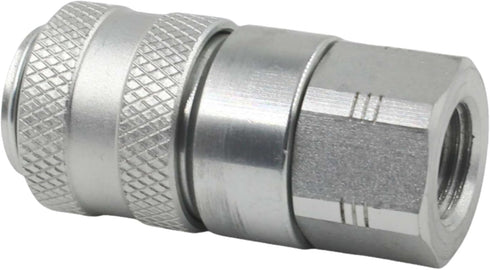 PD242 Series PD Steel Test Port Quick Coupler with Female Pipe Thread, 1/8" Body Size, 1.98" Length