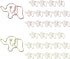OWLFAVO 30pcs Elephant Shape Paper Clips, Clear Box, Rose Gold and Yellow Gold, Cute Office Supplies