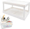 souG Desktop Storage Rack Organizer for Kitchen, Bathroom, Office, Double-Layer Cosmetic & Stationery Holder (White)
