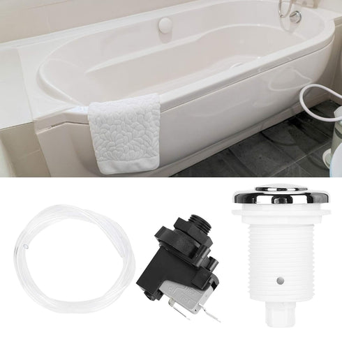 EMUKOEP 250V Set Spa Pool On Off Push Air Button Switch Pneumatic Air Switch Pneumatic Switch Bath Tubing Kits for Home