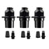 Phenolic Medium Base Light Socket with Push Switch, 3 Pack E26 Medium