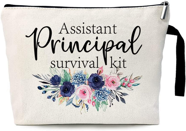 Assistant Principal Survival Kit Cosmetic Bag, Thank You Gift, Retirement Gift, Graduation Gift