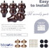 Btowin 8 Inch 20cm Legs,4Pcs M8 / Solid Wood Furniture Couch Legs Wooden Bun Feet Sofa Feet with Threaded Hanger Bolts