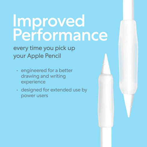 Paperlike Pencil Grips for Apple Pencil 1st & 2nd Generation, USB-C & Pro - Set of 2 for Comfort & Precision