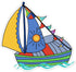 Azeeda 'Toy Sailing Boat' White Premium Vinyl Decal Sticker Waterproof, Durable & Easy