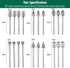 Stone Carving Set Diamond Burr Bits - 20PCS Polishing Kits Rotary Tools Accessories for Carving and Engraving