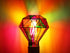 Dimmable Stained Glass LED Light Bulb, Diamond Shape, E26 Base, 6 Watts, for Home Party Decoration
