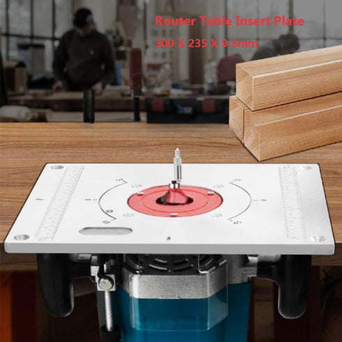 SSEHCWAN 2 300 235 9.5mm Router Table Insert Plate Aluminum Router Plate for Woodworking Router Table Mounting Plate