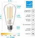 TJOY Edison Light Bulbs 60W Equivalent, Dimmable Vintage LED Light Bulbs, E26 Medium Base, Warm White 2700K, ST58, 8W, 800LM, 80+ CRI, Antique Decorative Filament LED Bulb, Clear Glasses, 4 Pack by TJOY