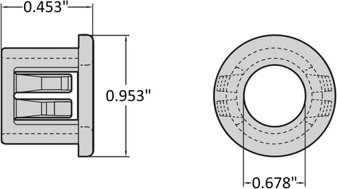 HEYCO #2126 SB 875-11 BLACK SNAP BUSHING for 7/8" Hole, Cable Mounting & Accessories, UL Recognized, Bag of 100