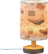 ALAZA Chicken Flower Pot Farm Animal Bedside Table Lamp with USB Port for Bedroom Nightstand Lamps Night Light Linen
