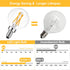 BRIMAX 10 Pack G16.5 Light Bulbs, Dimmable 4W E12 LED, 2700K Warm White, Flicker Free for Ceiling Fans