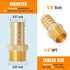 SUNGATOR Hose Barb Fittings 5/8 Inch Barb × 1/2 Inch NPT, Brass Air Hose Barb Fittings, 5/8" Barb to 1/2" NPT Male Hose to Pipe Fitting Adapter Connector, Barbed Air Hose Repair Fitting Kit (6 Pack) by SUNGATOR