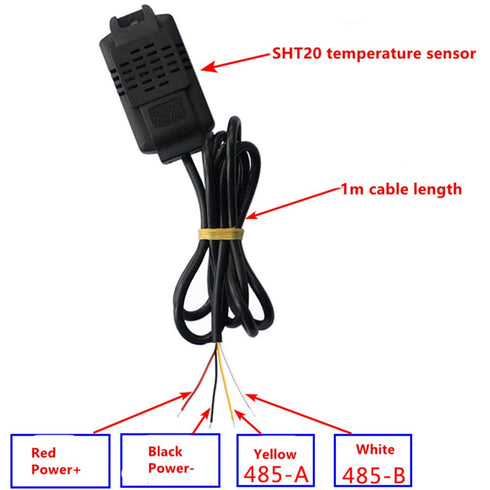 Taidacent RS485 Modbus RTU Temperature and Humidity Sensor, I2C SHT20, Industrial Thermocouple Monitor, High Precision