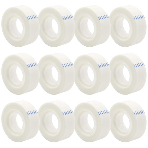 OWLKELA 12 Rolls Matte Adhesive Tape, Invisible Foggy Translucent Tape for Correction and Labeling, 0.7 in x 1000 in
