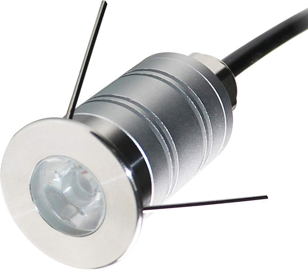 LED In-Ground Well Light, Mini 15 Narrow Beam Angle Spotlight, 1W 12V-24V DC, Warm White