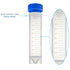 Ackers Science 25pcs-50ml Plastic Centrifuge Tubes Skirted Conical Bottom, Graduated Marks, Blue Screw Cap