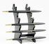 lasenersm Plastic 6-Slots Eyebrow Fountain Pen Pencil Jewelry Makeup Brush Display Rack Holder, Black