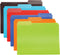 Oxford Poly File Folders, 24 Pack Plastic File Folders with 1/3 Cut Tabs for Letter Size Papers, Blue, Red, Orange,