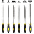 Wood Rasp File Kit - 12 Assorted Small Metal Needle Files Set with Brush and Hand Strap Carrying Case