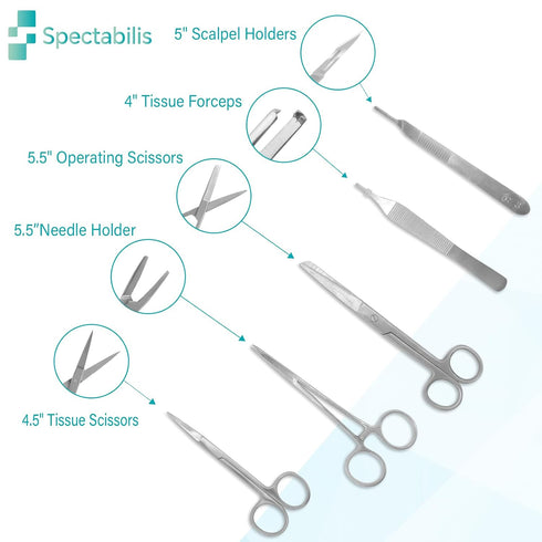 14 28 Suture Practice Kit for Medical Students, Large Silicone Pad Pre-Cut Wounds, Supplies for Vet/Nursing Students