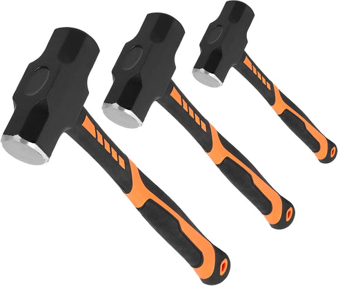 JOIKIT 3 PCS 2lbs 3lbs 4lbs Sledge Hammer Set, Drilling Crack Hammer